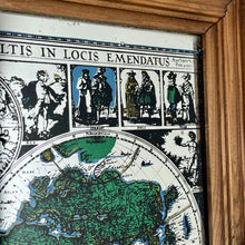 Load image into Gallery viewer, Stunning vintage map mirror, Orbis Terrarum Typus De Integro Multis In Locis Emendatus, historical wall art picture, vintage map print
