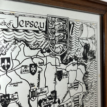 Load image into Gallery viewer, The Bailiwick of Jersey historic vintage maps, vintage mirror, Great Britain picture, collectable wall art

