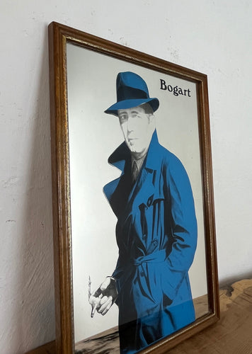Vintage Humphrey Bogart movie mirror, sirocco, film and tv Hollywood advertising, wall art picture, Americana collectable