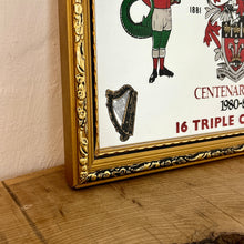 Load image into Gallery viewer, Featuring detailed Welsh plaque and pair of intricate Welsh dragons with vivid tones and Guinness harp logo, tradition Welsh icons including daffodils, leeks and triple feather and crown a nice rugby collectable.

