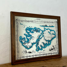 Load image into Gallery viewer, The Falkland Island vintage map mirror, World geography, history wall art, picture, nature, animals, map by J Rapkin
