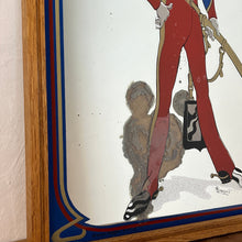 Load image into Gallery viewer, Wonderful British Lancer 1820 mirror with magnificent colourful tones showing the soldier with his military attire, created by Malcolm Greensmith printed by aspell saggers, with intricate coloured border and bold fonts.

