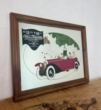 Load image into Gallery viewer, Vintage Art Deco French car advertising mirror, Cottin and Desgouttes collectibles piece, Paris automobile, wall art, transport memorabilia
