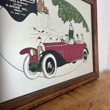 Load image into Gallery viewer, Vintage Art Deco French car advertising mirror, Cottin and Desgouttes collectibles piece, Paris automobile, wall art, transport memorabilia
