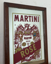 Load image into Gallery viewer, Wonderful art deco Martini rose vintage mirror with vibrant intricate pattern and detail with stand out logo on the famous branding the famous emblem advertising the rose version on the alcohol drink.
