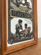 Load image into Gallery viewer, An Appealing Vintage mid-century Pears Soap Advertising mirror featuring an antique Victorian baby bath scene with intricate detail and stand-out fonts.
