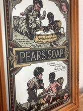 Load image into Gallery viewer, An Appealing Vintage mid-century Pears Soap Advertising mirror featuring an antique Victorian baby bath scene with intricate detail and stand-out fonts.
