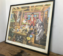 Load image into Gallery viewer, Vintage fairytale poster jack seek his fortune Macmillan collectibles advertising piece framed
