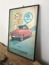 Load image into Gallery viewer, Skoda Felicia vintage stylish retro car automotive framed collectibles advertising piece
