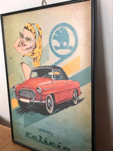 Load image into Gallery viewer, Skoda Felicia vintage stylish retro car automotive framed collectibles advertising piece
