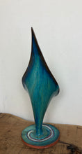 Load image into Gallery viewer, Stunning vintage ceramic art pottery jack in the pulpit blue glazed vase signed stylish piece
