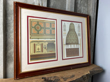 Load image into Gallery viewer, Duo Cesar Daly Colour Chromolithographs Lithographs Interior Design Paris Framed
