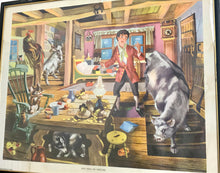 Load image into Gallery viewer, Vintage fairytale poster jack seek his fortune Macmillan collectibles advertising piece framed
