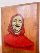 Load image into Gallery viewer, Lovely mid century vintage merry monk wall plaque sign wooden wall art collectibles piece
