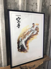 Load image into Gallery viewer, Vintage Karate Poster Framed Martial Art J.Milom Wall Art 1960’s Collectibles
