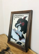 Load image into Gallery viewer, Lovely vintage art nouveau mirror lithograph Victorian collectible advertising piece

