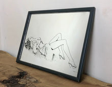 Load image into Gallery viewer, Stunning vintage art nouveau nude erotic mirror collectible advertising piece
