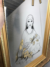 Load image into Gallery viewer, Vintage Art Nouveau Mirror Beautiful Woman Retro Decorative Collectible
