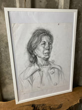Load image into Gallery viewer, Lovely Vintage Original Pencil Drawing Mid Aged Lady Eastern European Picture
