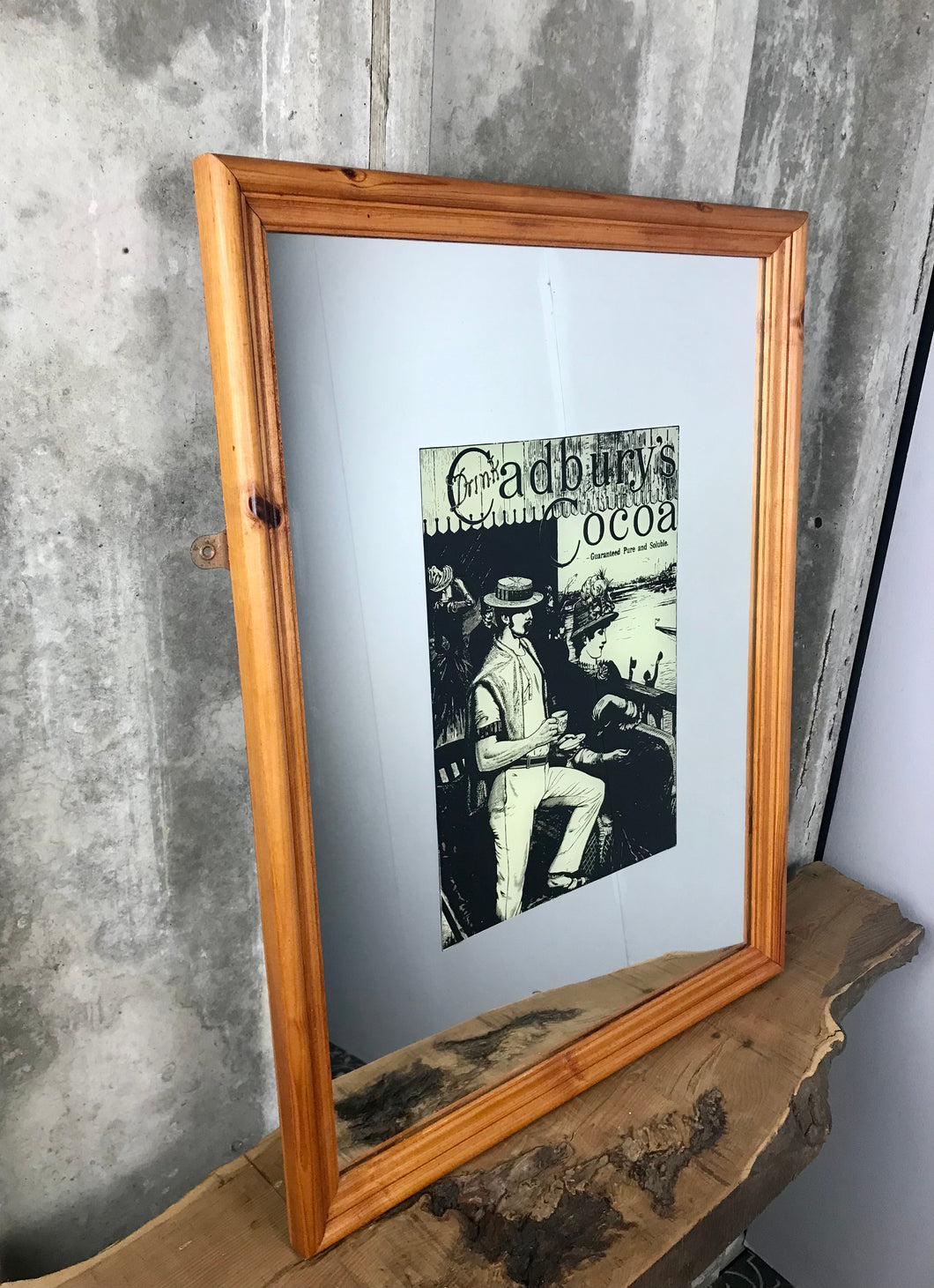 Vintage Cadbury Cocoa chocolate advertising mirror