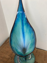 Load image into Gallery viewer, Stunning vintage ceramic art pottery jack in the pulpit blue glazed vase signed stylish piece

