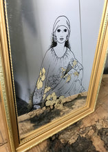 Load image into Gallery viewer, Vintage Art Nouveau Mirror Beautiful Woman Retro Decorative Collectible
