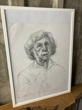 Load image into Gallery viewer, Beautiful Vintage Original Pencil Drawing, Older Lady Picture
