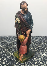 Load image into Gallery viewer, Antique Religious Statue with Girl Sculpture
