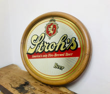 Load image into Gallery viewer, Stunning vintage mirror stroh’s beer Michigan breweries man cave advertising American piece

