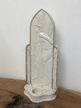 Load image into Gallery viewer, Wonderful vintage Mucha art nouveau candle holder plaster elegant design
