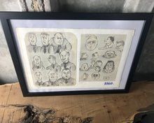Load image into Gallery viewer, Communism vintage 1960 pencil drawing original Eastern European art work collectible sketches
