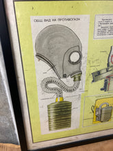 Load image into Gallery viewer, Vintage Military Army Poster, Gas Mask Picture
