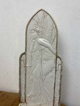 Load image into Gallery viewer, Wonderful vintage Mucha art nouveau candle holder plaster elegant design

