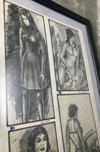 Load image into Gallery viewer, Fashionable nude vintage 1960’s pencil drawing Eastern European design art work  collectible
