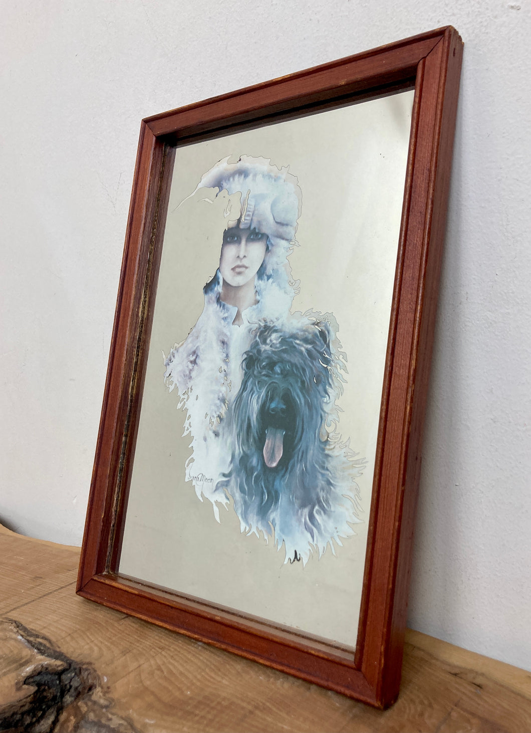 Stunning vintage art nouveau mirror Sara moon collectibles wall art piece